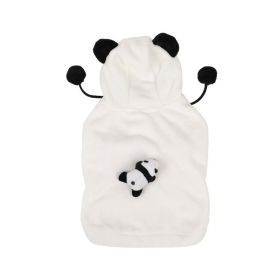 Flannel Warm Sweater Coat Jarre Aero Bull Corgi And Shiba Inu Pet (Option: White Panda Doll-FB)